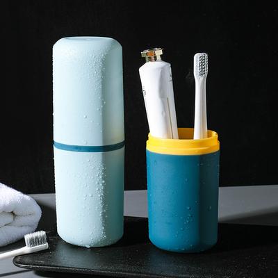 Vaso de viaje para artículos de aseo Cubo para cepillos de dientes Viaje de negocios Caja de almacenamiento para cepillo de dientes y pasta de dientes Set de caja para cepillo de dientes