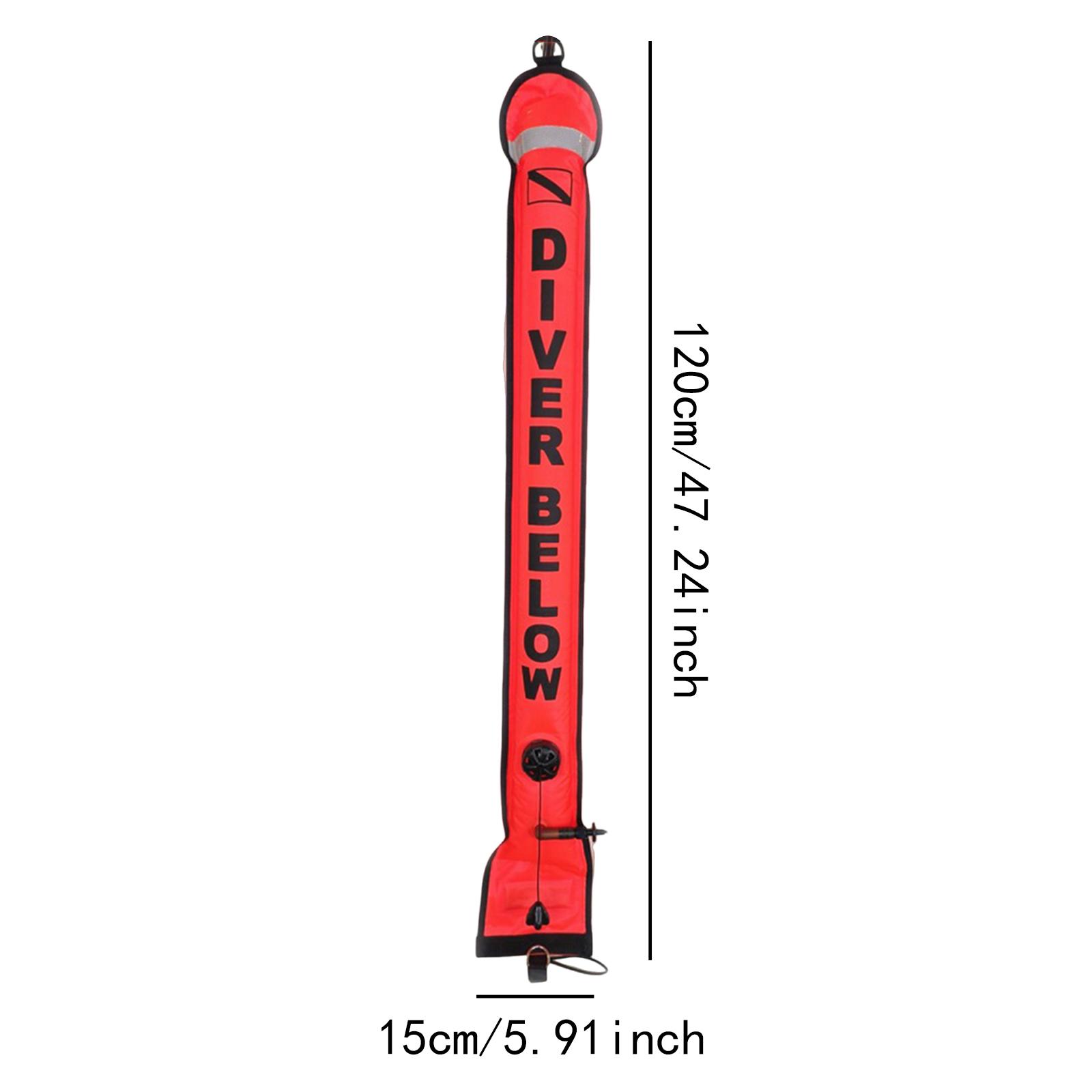 

Дайвинг Поверхностный Маркер 1.2м 1.5м 1.8м Буй Снаряжение для Подводного Плавания Легкий Подводный Плавательный Буй Поверхностный Сигнальный Маркер
