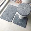 3PCS Home Bathroom Bath Mat Set Toilet Mat Non-slip Bath Mat Bathroom Carpet Shower Carpet Set Toilet Cover Floor Mat