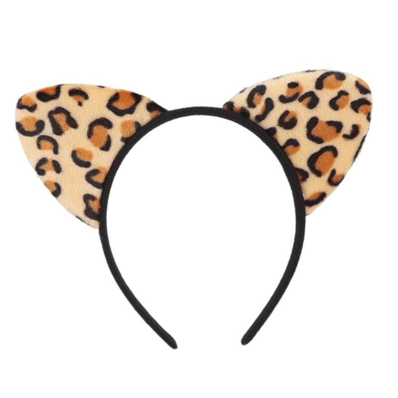 Tiara Orelhas de Gatinho Adereços para Fotos Aro de Cabelo Peludo Faixa de Cabeça Peça de Cabeça para Festa Faixas de Cabeça Divertidas para Festival de Música