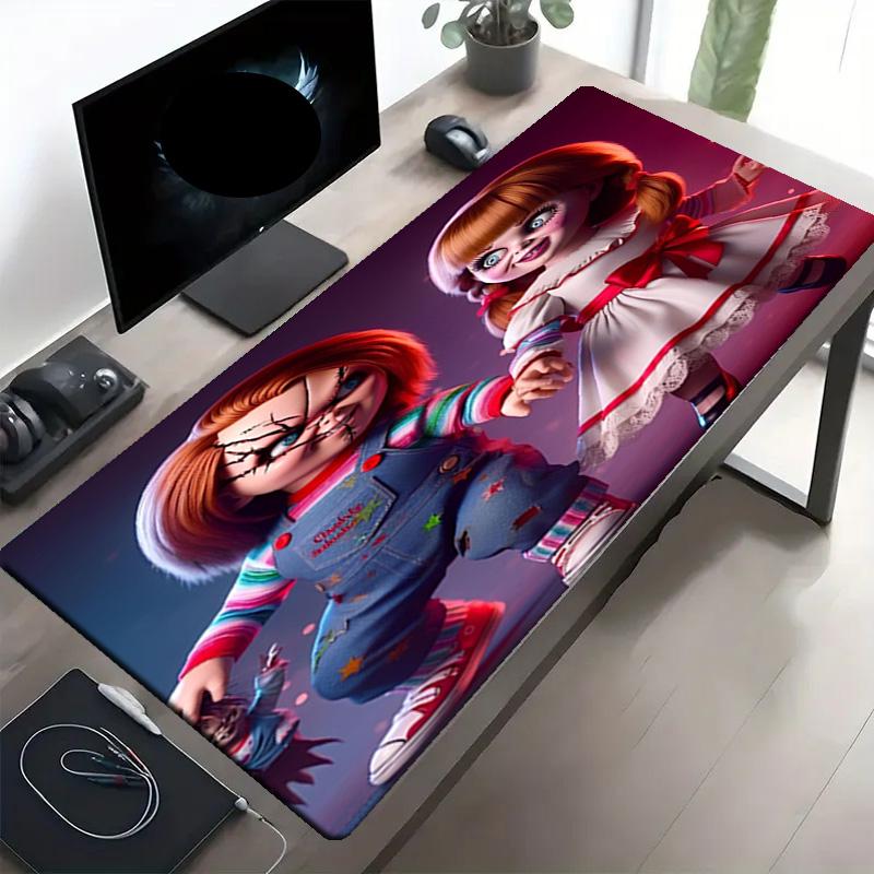 Bride of Chucky Print Mouse Pad, Anti‑Slip Desktop Keyboard Mat, for PC Laptop Gaming Working Daily Use, Cool Festival Surprise Gift