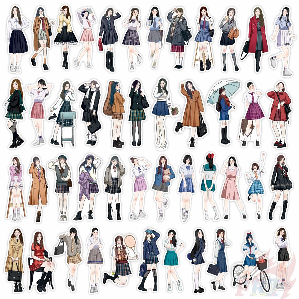 

Современные наклейки Mori Girls DIY Scrapbooks Декор для альбома Наклейки Наклейки 04-70PCS