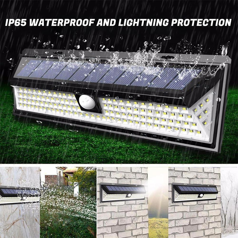 Solar Sensor Light Wall Light 118LED Solar Led Lamp Outdoor Garden Decoration With 3 Mode IP55 Waterproof Strong Lighting Lanter