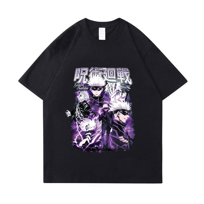 Summer new anime Jujutsu Kaisen Jujutsu Kaisen cartoon print T-shirt top casual cotton short-sleeve S