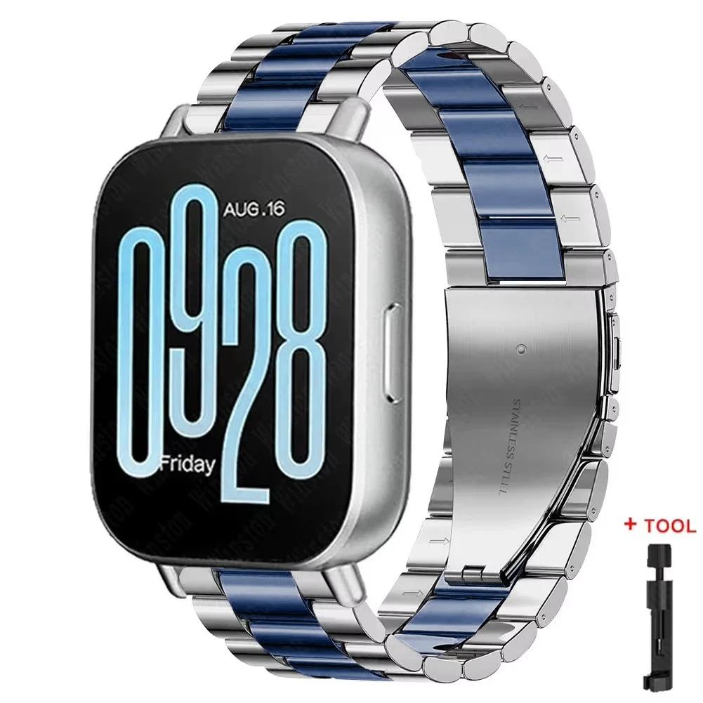22mm Stainless Steel Strap for Redmi Watch 5 Active 5 Lite Metal Band for Xiaomi Redmi Watch 3 Active 3 Lite Bracelet Wristband