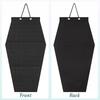 1pc Stylish Rhombus Felt Jewelry Hanging Organizer - Black Multi-Compartment Display Pouch - Home Storage & Retail Showcase