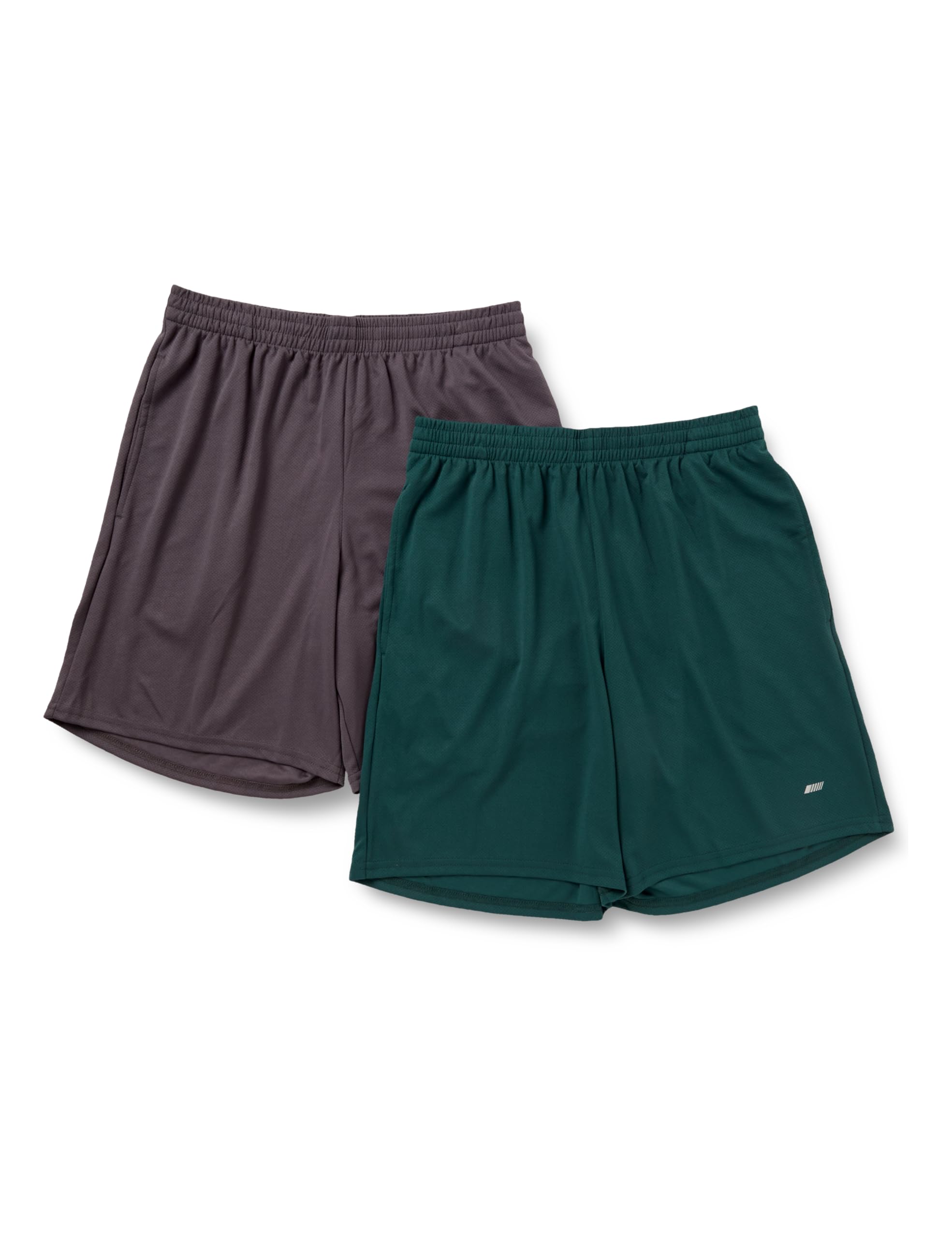 

Amazon Essentials Мужские шорты свободного кроя, 2 шт., темно-зеленый/угольный, размер M, для бега и спорта