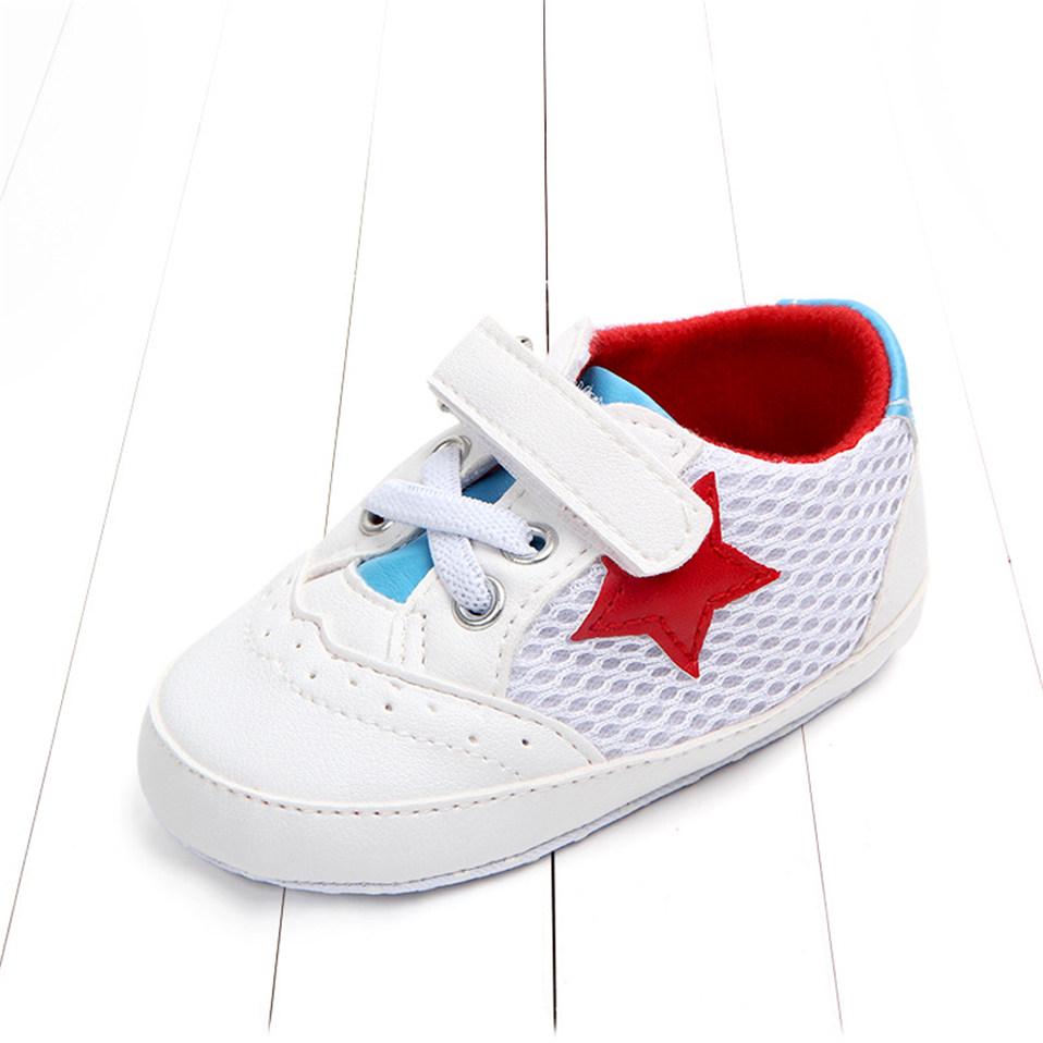 Baby Infant Anti-slip PU Leather First Walker Soft Soled Newborn Sneakers Branded Breather Toddler