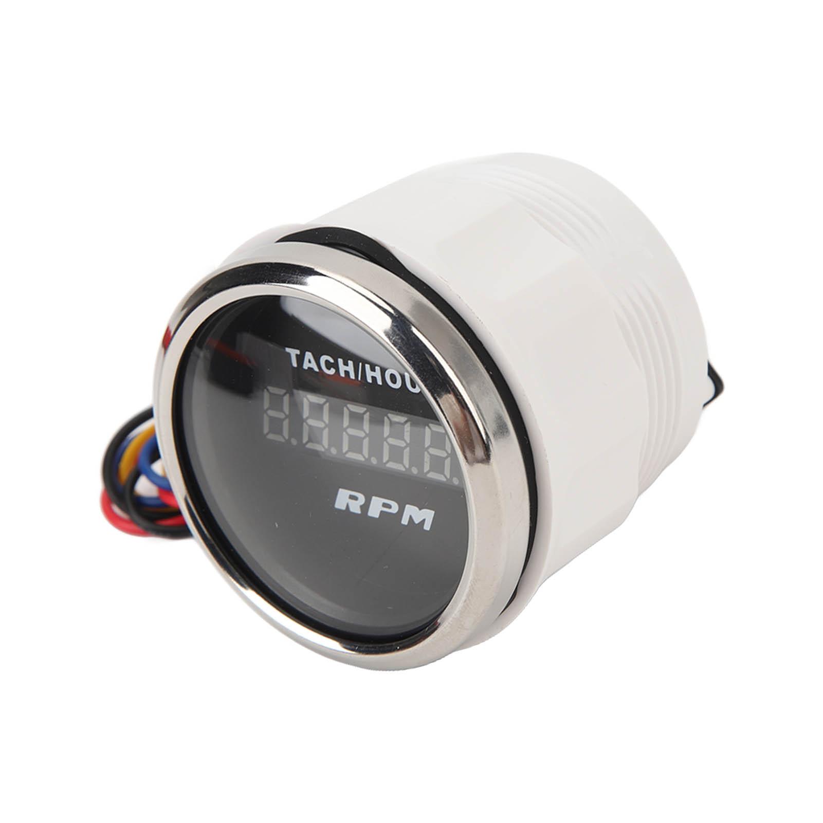

2in Digital Tachometer Accurate Digital Display Tacho Gauge for RV Yacht Fishing Boat Ship 9 to 32V
