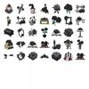 35pcs Vintage Monochrome Stickers Minimalist Victorian Stationery Stickers Victorian Stickers For Notebook Luggage Mobile Phone