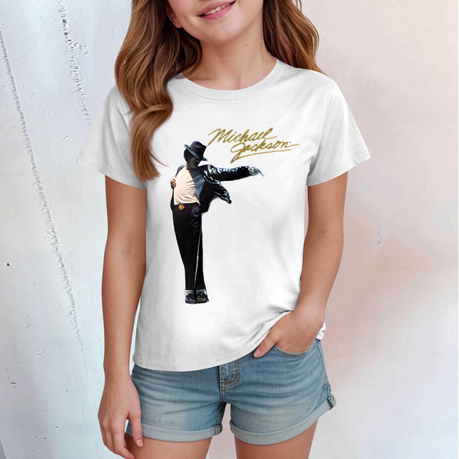 

Kids Print Round Neck Short Sleeve Casual T-shirt 160