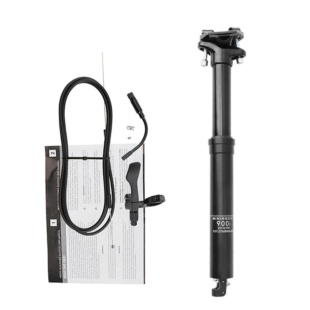 30.9mm 31.6mm Mountain Bike Seatpost with Adjustable Height MTB Cable Controlled Hydraulic Seatpost Remote Internal
