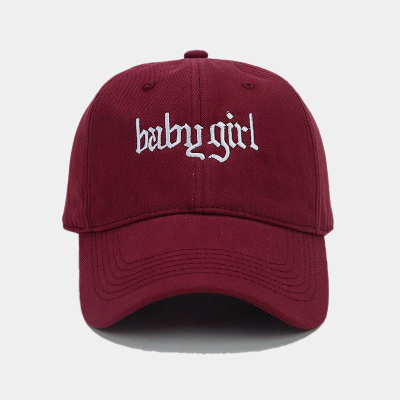 New Babygirl Embroidered Baseball Cap Women's Face Small Soft Top Cap Outdoor Travel Sun Protection Sun Hat Tide