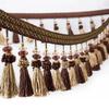 Lace Tassel Fringe Trim with Crystal Embellishment 1-5M Ribbon for Sewing Curtains Cushions Upholstery Diy Craft Decoration