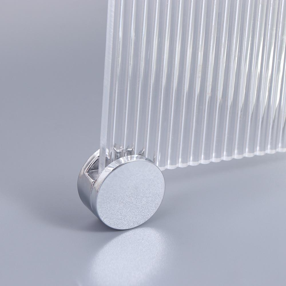 4 szt. Uchwyty Szklane Lustro Zawias Stałe Mocowanie Stop Cynku Zacisk do Lustra Szklanego Okrągły Uchwyt Klips do Szkła Płyta Reklamowa