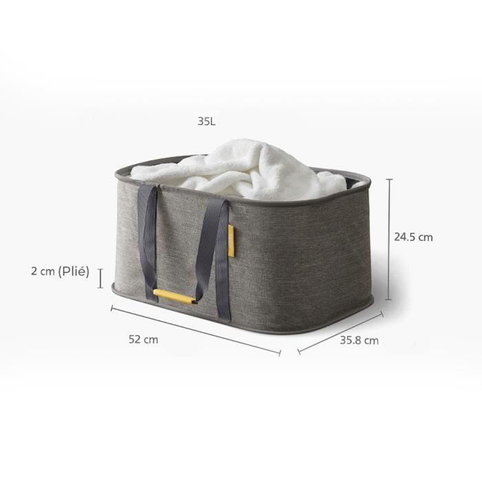 Laundry Baskets - Joseph Joseph - Tota™ - 60l + 35l - Grey - Foldable and Easy To Empty