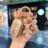 Car Key Case Cover Shell For Honda Civic Car Accessories Cute Bear Keychain, Diamond Car Key Holder