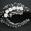 1Pcs Hair Accessories Made Hair Color Pearl Wedding Hair Combs For Bridal Flower Headpiece Women Hair Ornaments Jewelry