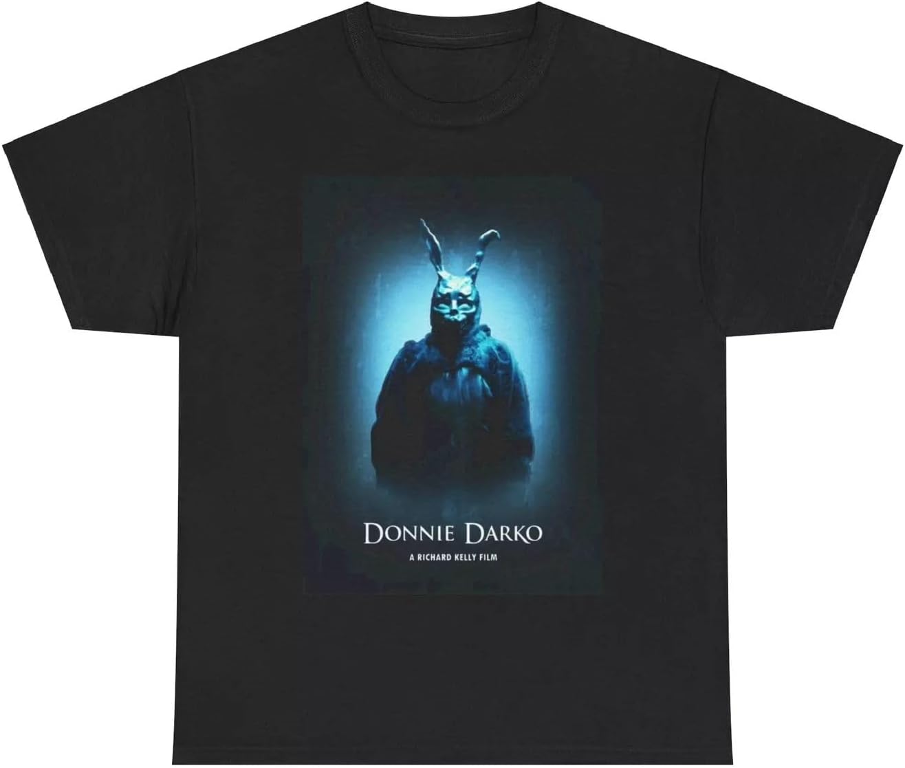 Donnie Darko Tshirt Retro Movie Poster Vintage Unisex Heavy Cotton Tee Rare Black 3XL чёрный