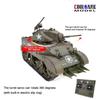 New 1/16 RC Tank U.S. M5A1 Stuart Light Tank Model 2.4G Military Vehicle Remote Control Crawler Tanks with Sound and Light Toy Boy