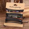 Bohemian Ethnic Style Woven Rope Bracelet Set for Men & Women Retro Leather Jewelry
