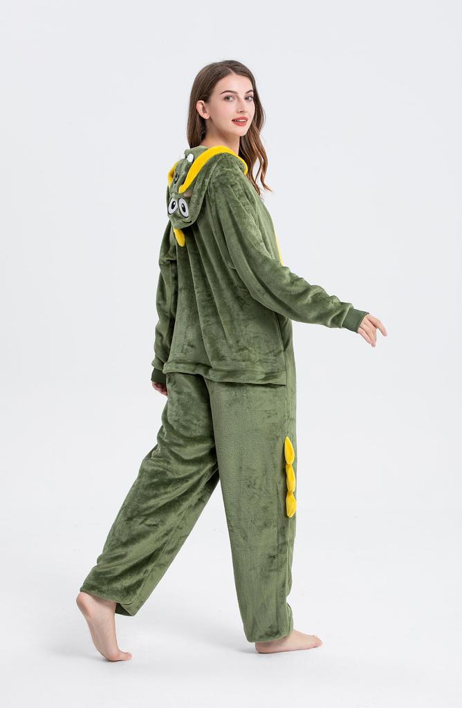 dorawithme Crocodile Kigurumi Pajamas for Animal Cosplay Unisex Adults, Loungewear, Costume, Halloween, Christmas, (Size S)