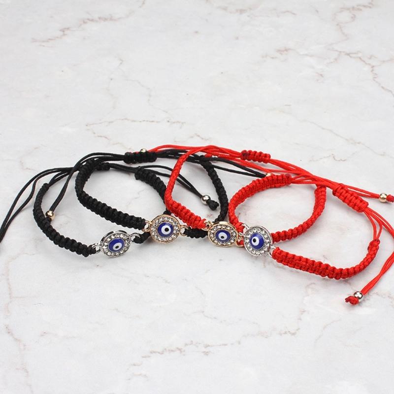 Woven Bangle String Braided Evil Eye Bracelets Unique Symbolic Wrist Jewelry Fashion Hand Rope for Women and Girls