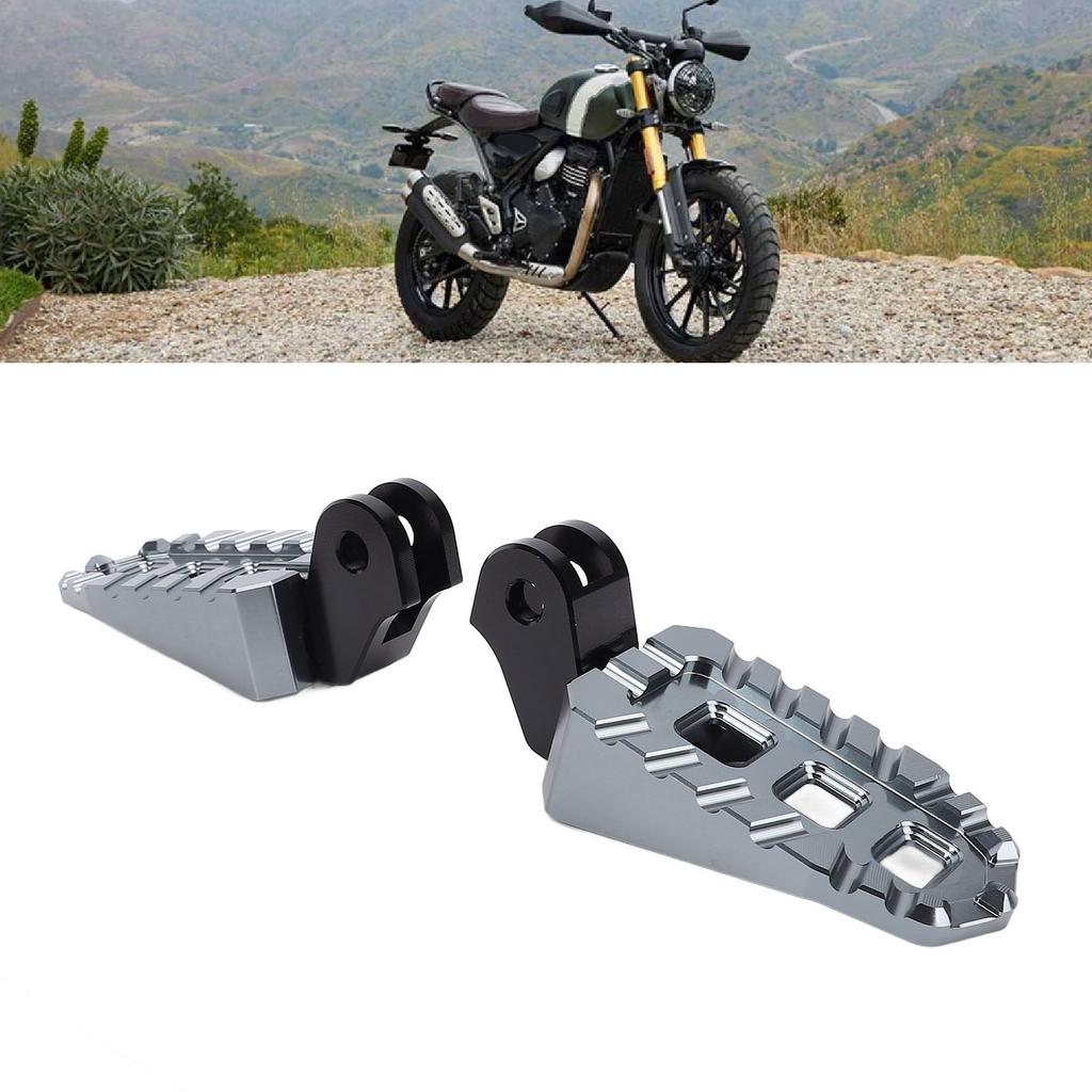 1 Paar Motorrad-Fußrasten vorne CNC6063 Aluminiumlegierung 10 mm Höherlegung Fußrasten Ersatz für Scrambler 400X 2023 bis 2025