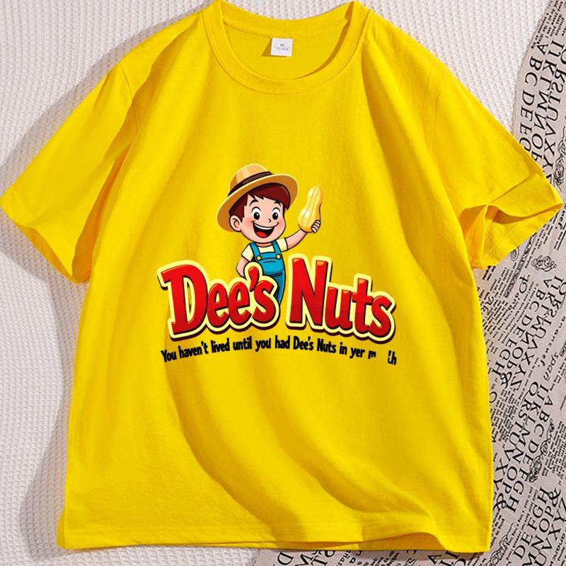 Love Dees Nuts Printed T Shirt Causal Fashion Printed Cotton Tshirt Round Neck Short Sleeve Tee Oversized Tshirt Clothing