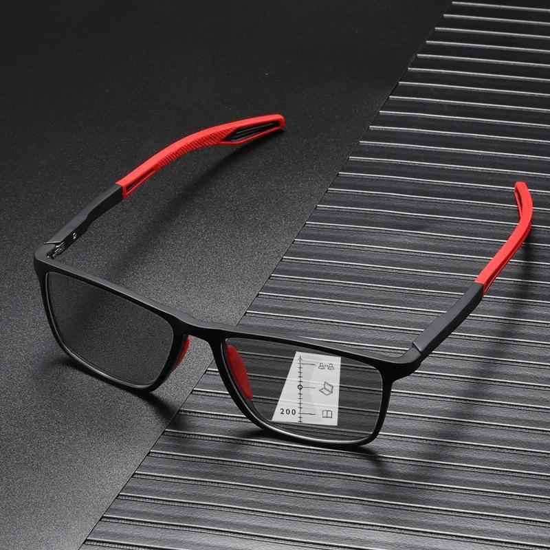 New  Photochromic Multifocal Glasses Vintage Progressive Reading Glasses Men Women Anti-Blue Sports Eyeglasses +1.0+4.0