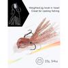 Octopus Swimbait Soft Fishing Lure with Skirt Tail, Lingcod Rockfish Jigs for Saltwater Ocean Fishing, 5Pcs/Pack