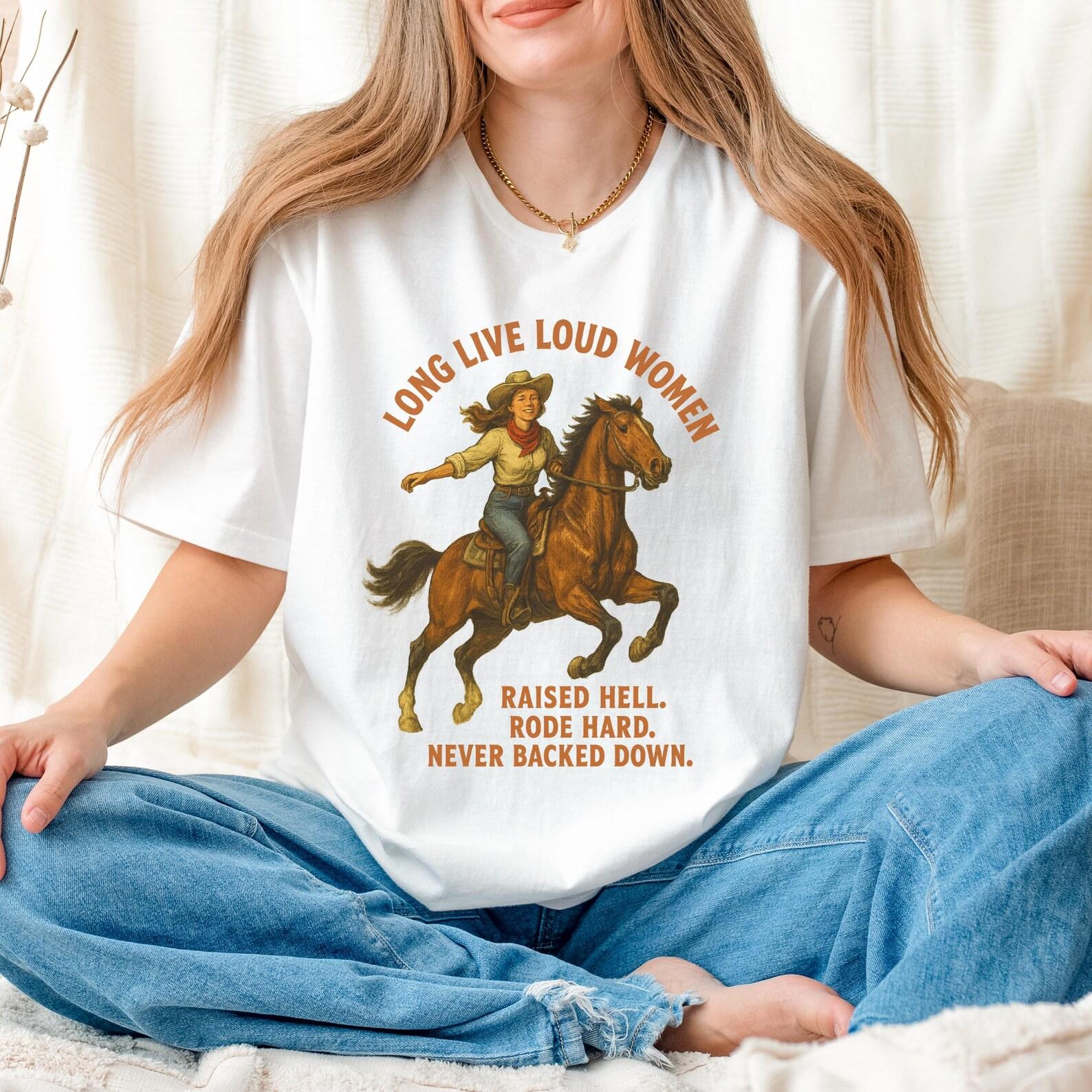 Feminist Cowgirl T-Shirt: Long Live Loud Women, Vintage Graphic Tee 3XL