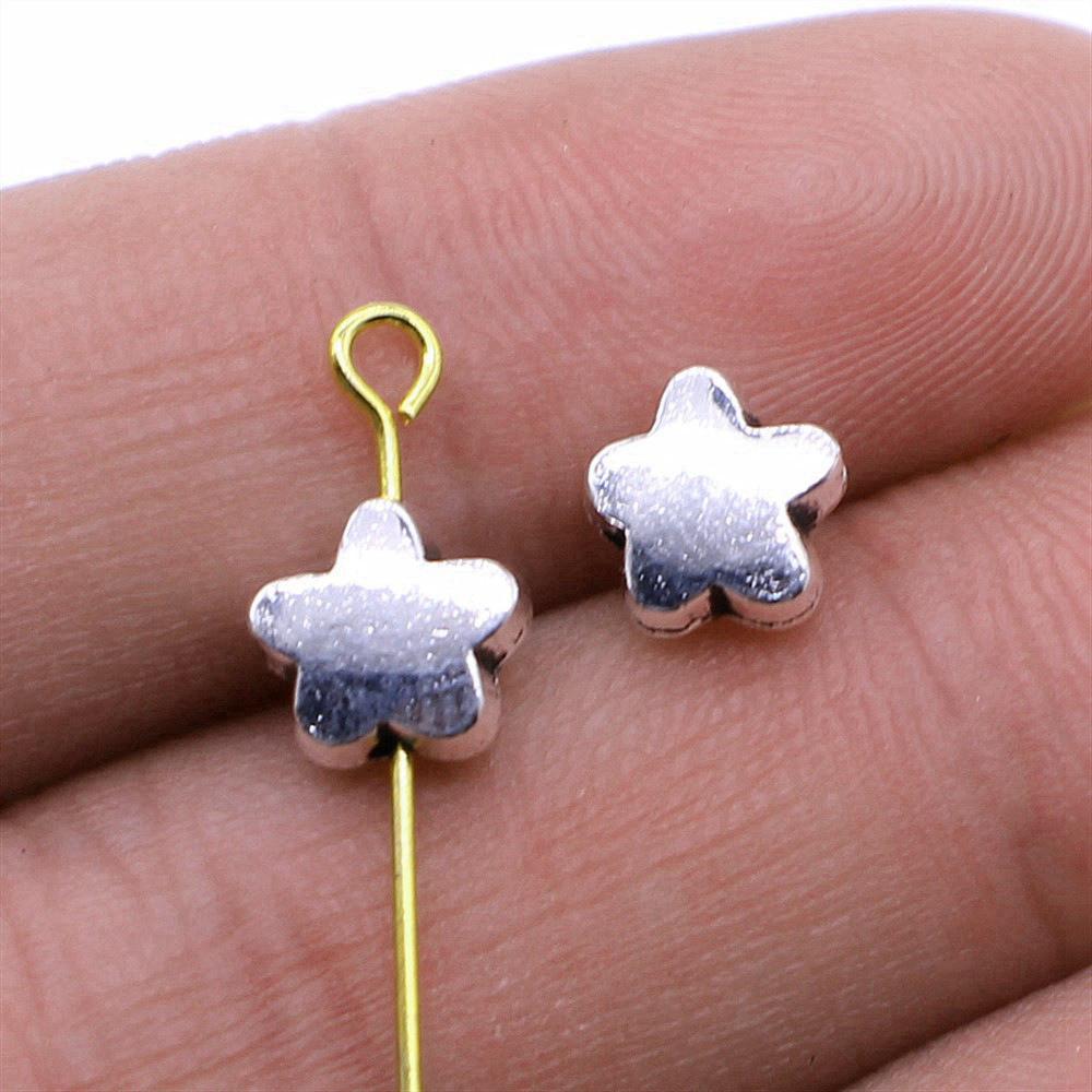 Geometric Small-Hole Spacer Beads Mini Antique Bronze Zinc Alloy Jewelry Making Fix Bead Position Style Bead Spacers