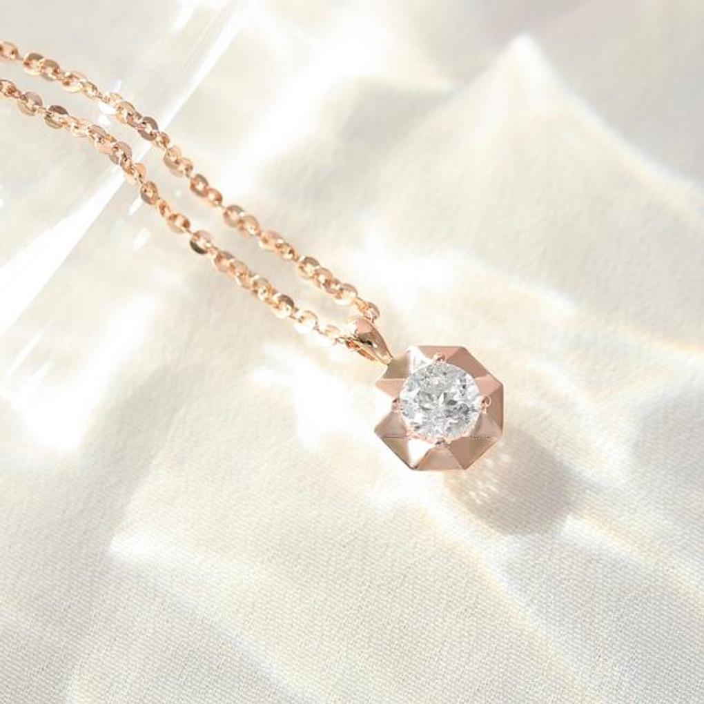 [Puremond] Simulant Diamond 0.5ct Jewel-Cutting Necklace OTS321305DPW