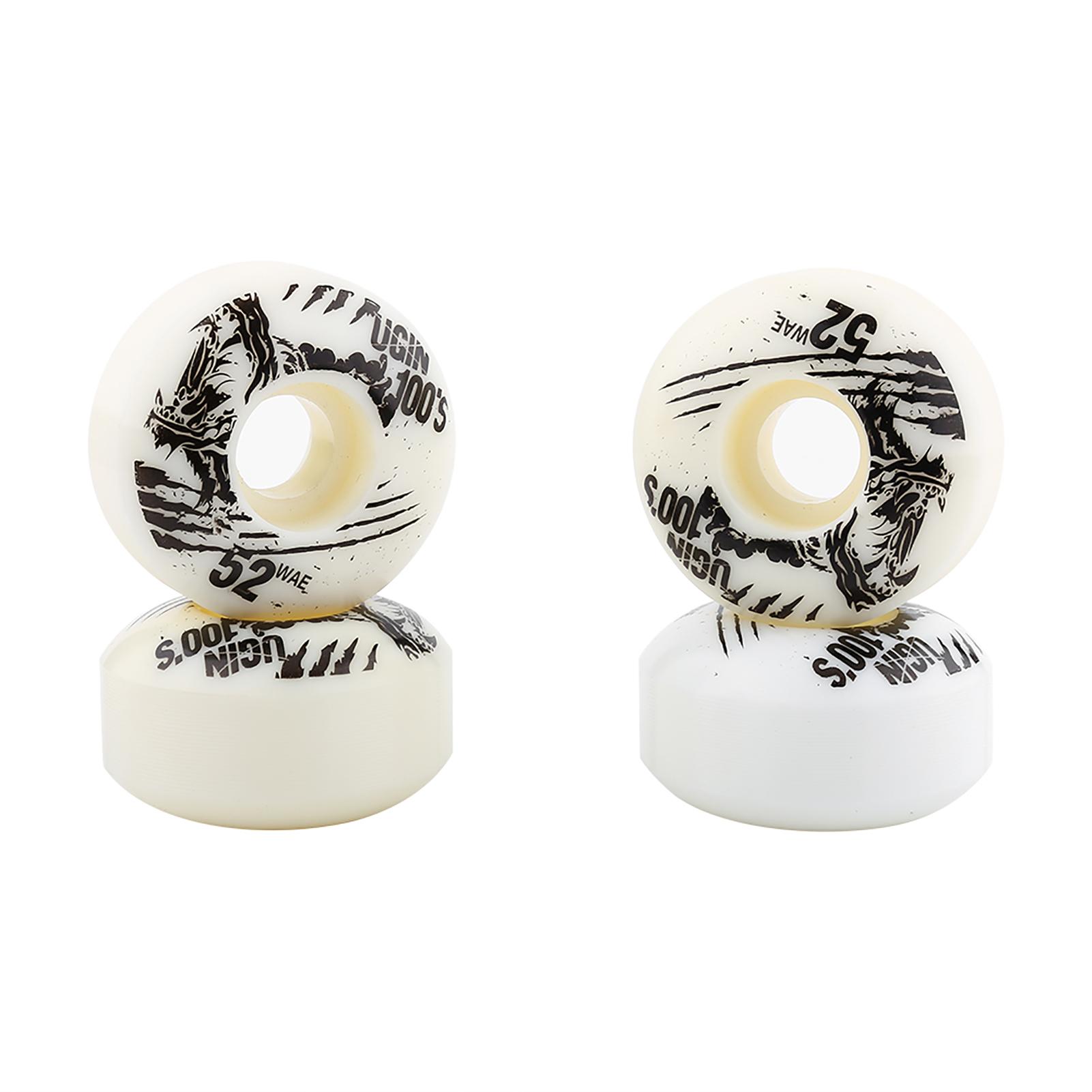 

52mm x 30mm 4 pcs set Outdoor Classic Durable PU Cruiser Longboard Skateboard Wheels (white) белый