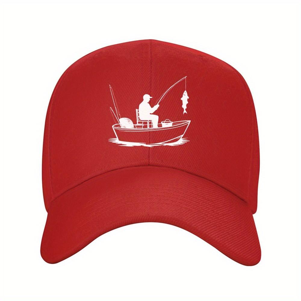 Fishing Boat FisherUnisex Graphic Baseball Cap Adjustable Polyester Outdoor Travel Hat One Size