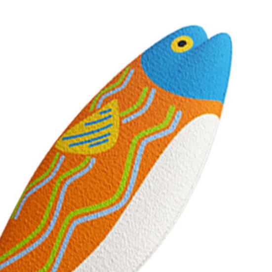 Ocean Fish Cat Toy Fabric Colorful Saury Cat Chew Toy Soft Stuffed Fish Kitten Kicker Teething Toy for Indoor Cats Boredom Relief