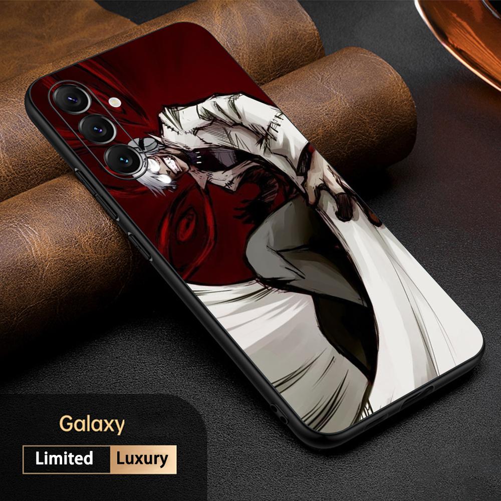 Soul Eater coole Anime-Mann Handyhülle für Samsung Galaxy S25 S24 S23 S22 S21 S20 Plus Ultra Note20 Weich Schwarz