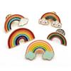 Custom Gradient Enamel Pins Rainbow Brooch for Lapel Badge Bag Jewelry Gift for Friend