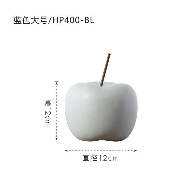 Nordic Ceramic Apple Sculpture Ornament Modern minimalist living room TV cabinet home soft decoration Fruit decor small ornament