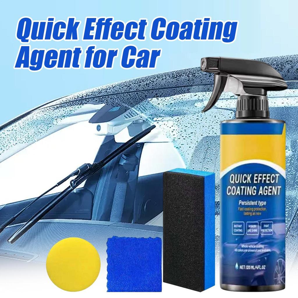 For Cars Spray Coating Agent Waterproof Multifunctional Agent With Sponge Waterless Wash Polish For Hygiene Daily Detailing