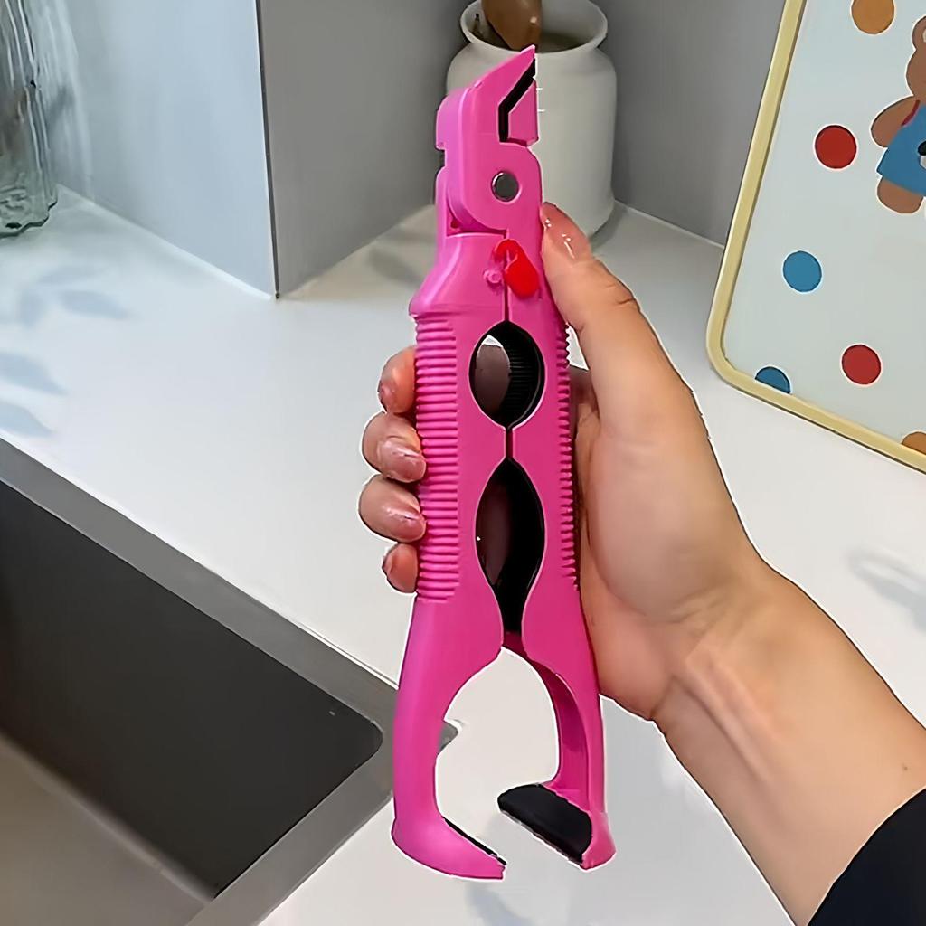 Bowl Clip Non-Slip Ergonomic Handle Tongs Hot Bowl Plate Clips Bottle Opener For Microwave Oven Kitchen Stove Top Grill Baking