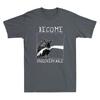 Become Ungovernable Funny Black Cat Biting Hand Meme Quote Vintage Unisexs Tshirt