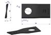 Right mower blade 94x48x3mm hole 23 application T673R Mortl WARYŃSKI (sold in 25 pieces)