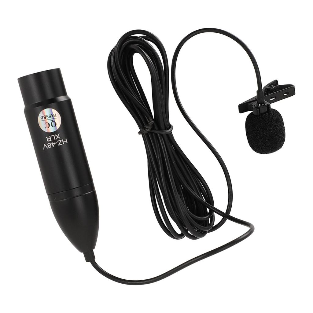 Pomya Lavalier Microphone Noise Reduction Directional XLR Mono 3-Pin Microphone for Interview Recording