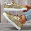 Mode Damen Herren Freizeitschuhe Mode Pailletten Bling Skateboard Schnür-Sneakers Frühling Herbst Damen Schuhe Ballerinas Übergröße 35~44