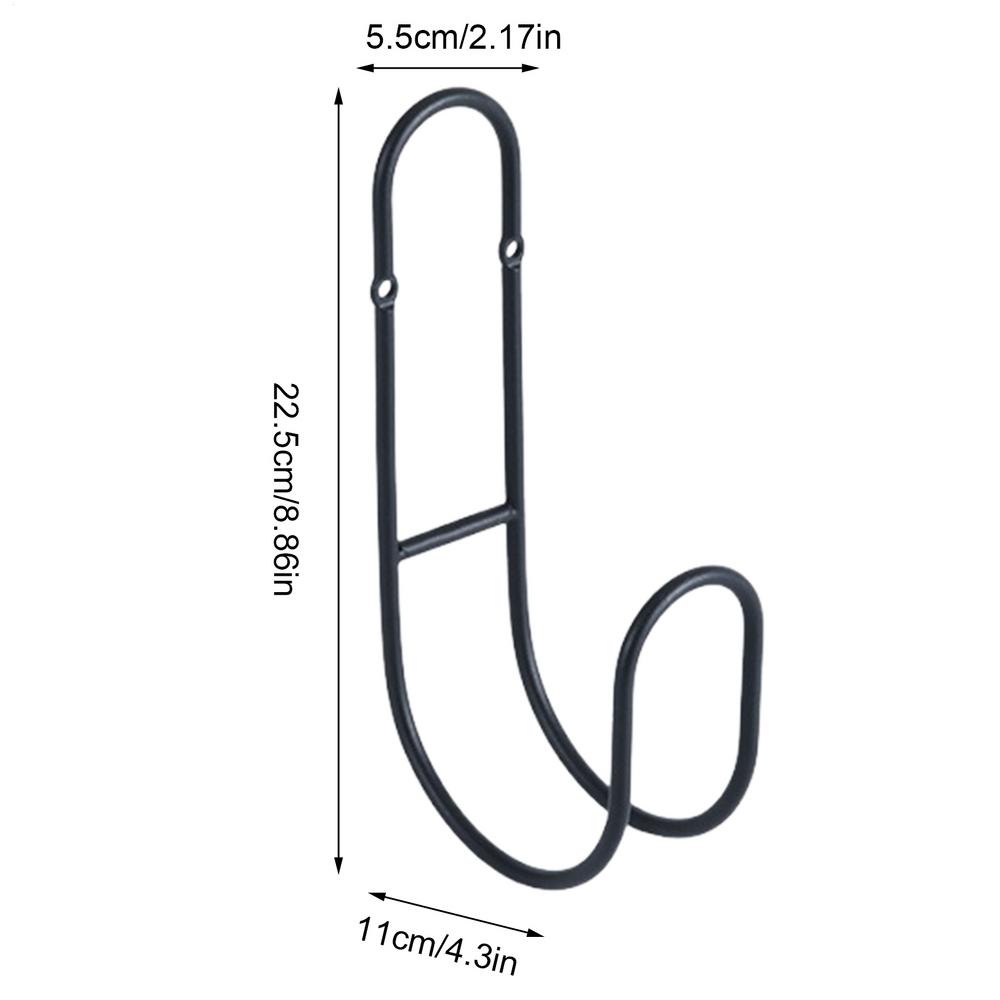 

Garden Hose Hanger Steel Wall Mounted Garden Watering Pipe Hook Water Hose Organizer Easy Installation Metal Holder чорний