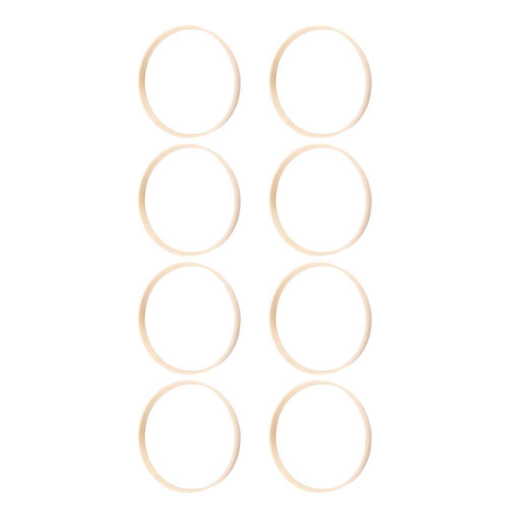 8Pcs Bamboo Rings for DIY Macrame Crafts Dream Catcher Wreath Hoops Supplies Bamboo Rings Wreath Hoops Macrame Supplies