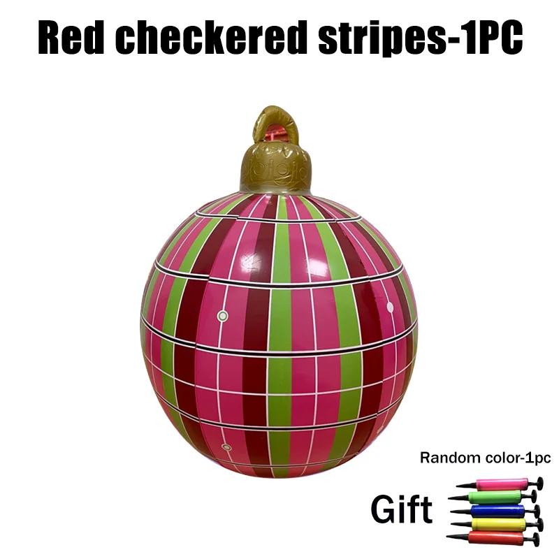 super 60cm Blow Up Christmas Ball PVC Inflatable Ornament for Outdoor Yard Porch Garden Holiday Party Decor