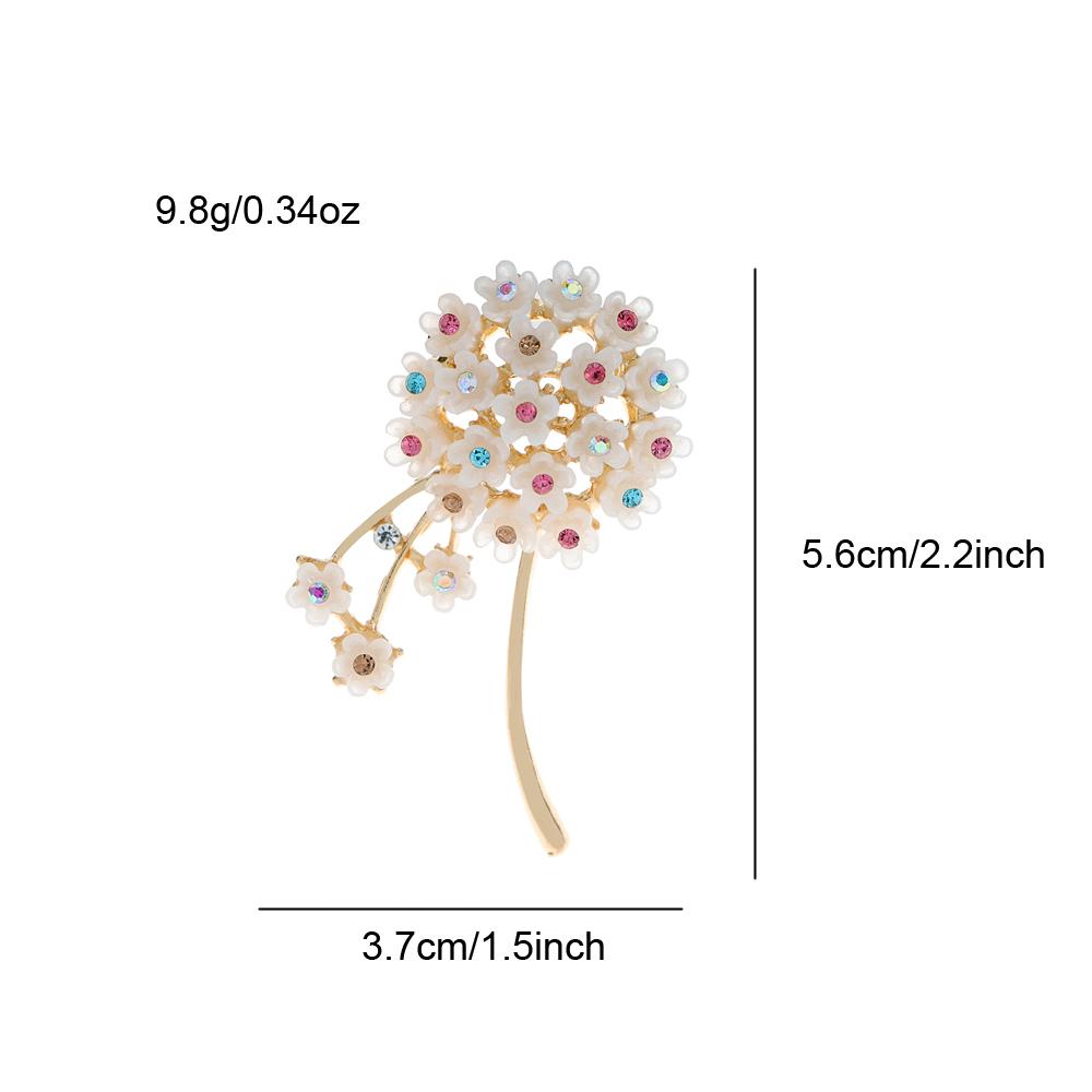 Rhinestone Dandelion Brooch Fashion Flower Pin 2 Colors Available High Quality New 2023